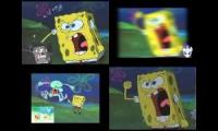 Spongebob GARY!!! Sparta Antimatter Remix Quadparison