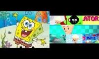 spongebob and ice cream has a sparta extended remix  comparison