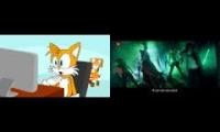 tails reacts to what does the fox say