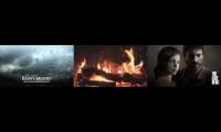 Rainy Mood + The Last of Us Soundtrack 11 - The Choice + Fireplace!