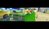 MKWii (Glitch) Race: Coconut Mall TAS (Estaloy) vs. WR (Takemi)
