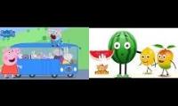 Peppa pig vs fruits rhymes