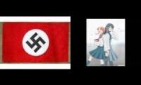 Hitler German marching song and Aoi Hana song