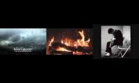 Thumbnail of Rainy Mood + Godot + Fireplace!