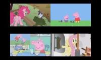 (HALLOWEEN SPECIAL) MLP FIM vs Peppa Pig Sparta Remix Quadparison