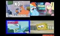 SpongeBob vs My Little Pony Sparta Remix Side By Side