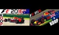 F1 2016 gameplay two perspectivs