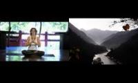 Yoga and music mashup two screens awesome