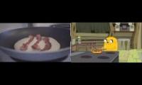 Makin Bacon pancakes