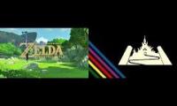 The Legend of Zelda: Breath of the Wild Hyrule Castle (small 8-bit + original version mashup)