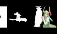 Touhou - Bad Apple!! Shadow Art Versus MMD