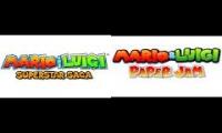 Mario And Luigi Superstar Saga battle theme w/ Paper Jam Remix
