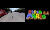 Dog Running Down street mario mix