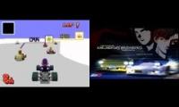 Initial D - Deja Vu x Mario Kart 1 CC