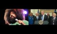 Reggie Watts talking gibberish makes more sense than Donald Trump talking about space