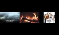 Rain + Fireplace + Godot