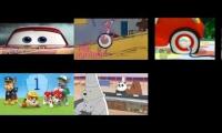 cars 3 (pink panther, mickey mouse clubhouse, paw patrol and we bare bears version)