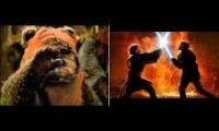 Star Wars Fan Edit watched by Ewok