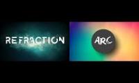 arc and refraction (random letters)