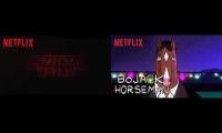 stranger horseman: bojack/ stranger things