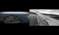 Wing view landing ENTC rwy 19