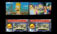 the simpsons vs kick buttowski up to faster quadparison