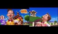Lazy Town the mine song (English vs Spanish)