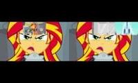 Sunset Shimmer has a Sparta A. Vendetta Remix comparison