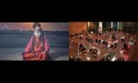 Yin yoga by Travis Eliot with Indian Bansuri flute music in the background