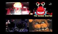 Five Nights At Freddy's Vs. Five Nights At The Krusty Krab Sparta Quadparison