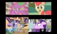 My little pony : Friendship is magic Sparta remixes Quadparison