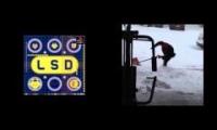 Guy trips....on LSD (shoveling snow)