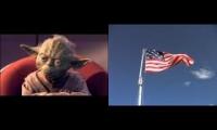 racist yoda sings star spangled banner