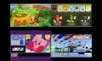 Roblox vs Mario vs Kirby vs DK battle