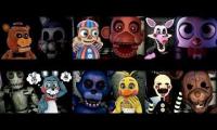 6 Toy Animatronics are playing Five Nights at Candy's 1