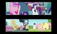 My Little Pony Sparta Blissful Serenity B.S. Remix Quadparison