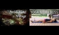 Yoga nidra near a forest village