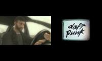 Gotta say, listening to daft punk' s human after all album going down the highway in heavy rain at 4
