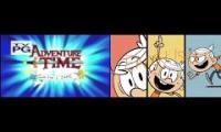 Adventure Time and The Loud House Backwards Side By Side