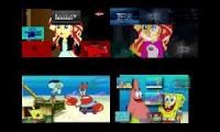 SpongeBob SquarePants Vs. Sunset Shimmer Sparta Remix Quadparison 5