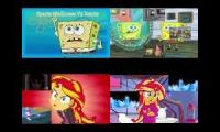 [Madhouse V3 Edition] SpongeBob SquarePants Vs. Sunset Shimmer Sparta Remix Quadparison 6