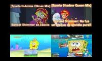 [Spanish/Russian Edition] SpongeBob SquarePants Vs. Sunset Shimmer Sparta Remix Quadparison 15