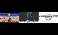 Mario Kart Wii Thwomp Desert Mashup (marionose1 + Synthesia Tutorials + CyberIce - 64)