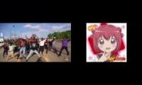 Blacks dancing to akari character song