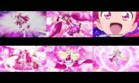 pink precure transformation group