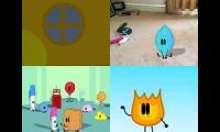 Battle for BFDI Club but 4 videos together