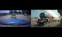 Locomotive and trailer