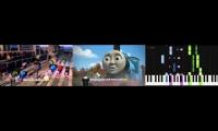 Thomas And Friends - Engine Roll Call but thomas and james are swapped up and played on piano