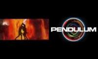obi-wan vs. anakin except that their fight is being drowned out by a really loud pendulum song