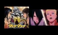 Naruto and Sasuke with Tiger mask soundtrack